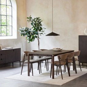 Brązowy rozkładany stół 95x180 cm Arun – Unique Furniture