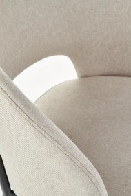 Zestaw 8 Krzeseł K373 Beżowy/Czarny Do Salonu Jadalni Nowoczesne