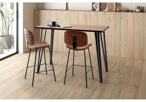 Stolik barowy z blatem w dekorze dębu 60x140 cm Sindi – Marckeric