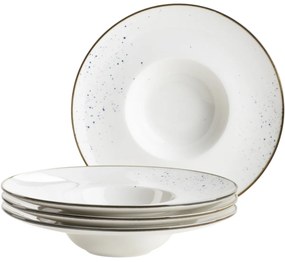 Mäser 4-częściowy zestaw talerzy dla smakoszyPintar Białe niebieskie kropki 26 cm