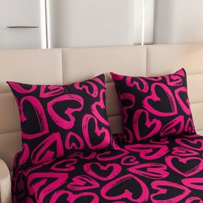 PrzytulneMieszkanie.pl PrzytulneMieszkanie.pl Pościel z mikrofibry AMORYS różowa Rozmiar pościeli: 2 szt 70 x 80 cm | 160 x 200 cm