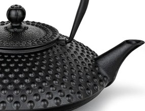 Czarny żeliwny dzbanek do herbaty z sitkiem 1,25 l Xilin – Bredemeijer