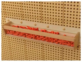 Drewniana półeczka przezroczysta ścianka 80 cm - masterkidz tablica naukowo-kreatywna stem