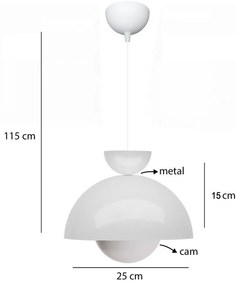 Lampa wisząca 241340 Bolla, biała