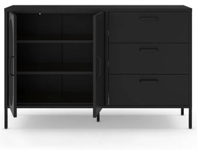 Czarna komoda 140x90 cm Diora – Marckeric