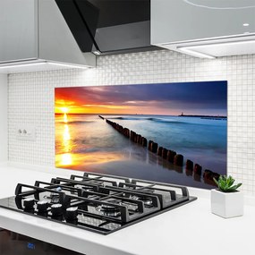 Panel Szklany Blask Słońca na Morskiej Tafli