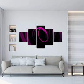 Obraz - fioletowe kresek (125x70 cm)