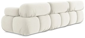 Biała aksamitna sofa modułowa 285 cm Lokua – Makamii