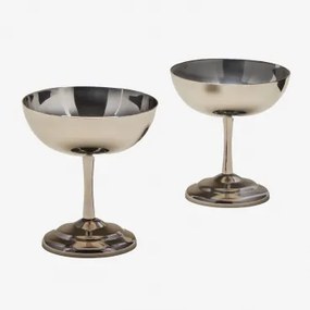 Pack 2 Kieliszków Do Koktajli 20 Cl Ze Stali Nierdzewnej Morrow Stal Nierdzewna - Sklum