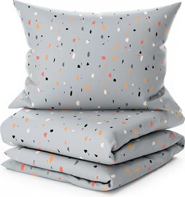 PrzytulneMieszkanie.pl PrzytulneMieszkanie.pl Pościel z kory do łóżeczka Renforcé PINTURA szara Rozmiar pościeli: 45 x 65 cm | 90 x 140 cm