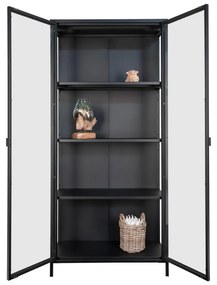 Czarna metalowa witryna 80x175 cm Brisbane – House Nordic