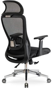 Fotel Biurowy Ergonomiczny Obrotowy LITOS Czarny Nowoczesny
