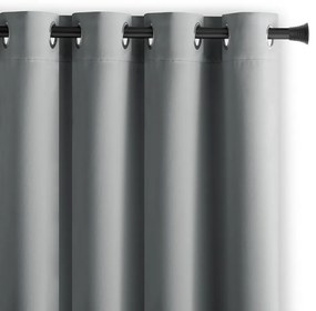 Restilo Zasłona Blackout EYELETS srebrny, 140 x 245 cm