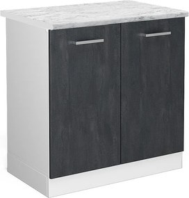 Szafka pod zlew czarny beton 80x60x81.6 r-line