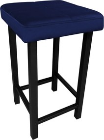 Taboret KLASYK tkanina Welur stelaż metalowy : Kolor Stelaża - Czarny , Kolor tkaniny - VELVET - MG16, Typ tkaniny - Velvet, Wysokość - 60 cm