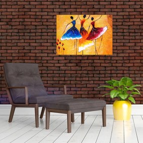 Obraz na szkle - Obraz na szkle olejny, baletki (70x50 cm)