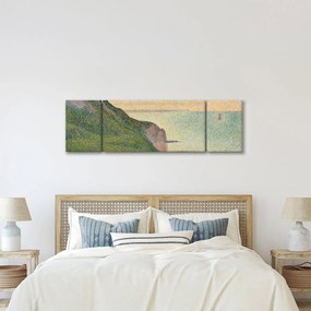 Obraz - Georges Seurat, Seascape at Port-en-Bessin, Normandy, reprodukcje (170x50 cm)