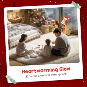 Outsunny Dekoracja świąteczna, podświetlony szczeniak z 74 ciepłymi białymi diodami LED, 64 x 20 x 70 cm, żółty | Aosom PL