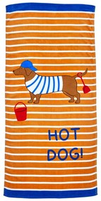 Pomarańczowy bawełniany ręcznik plażowy 76x160 cm Hot Dog – Catherine Lansfield