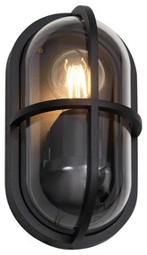 Zewnetrzna Zewnętrzna lampa ścienna czarna owalna IP65 - TargetPrzemysłowy Oswietlenie zewnetrzne