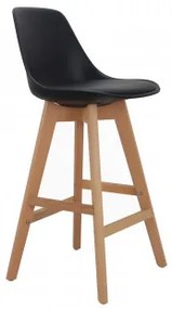 Zestaw 2 Wysokich Krzeseł Nordic Edition Czarna & ↑65 Cm - Sklum