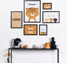 Zestaw 6 ramek na zdjęcia LEOPARD, MDF