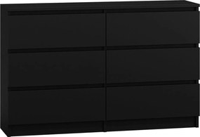 Czarna komoda z szufladami 120 cm C9-R74