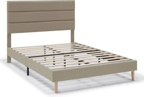 Rama łóżka platformowego Aroma z pikowanym zagłówkiem, 30 cm, 150x190 cm, beżowy.