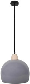 Szara skandynawska lampa wisząca - D225 T5-E56