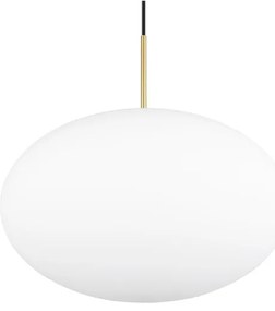 Lampa wisząca w biało-złotym kolorze ze szklanym kloszem ø 40 cm Fomento – Trio