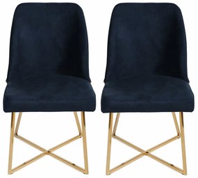 Zestaw krzeseł do jadalni Madrid Dark Blue, 2 szt., 2 szt.