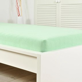 4Home prześcieradło frotte Perfect zielony, 90 x 200 cm