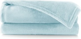 Jasnoniebieski koc z mikrowłókna DecoKing Mic, 160x210 cm