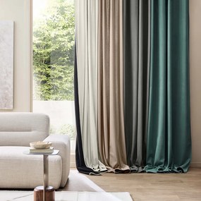 Zielona zasłona termiczna sztruksowa 140x260 cm Madison – douceur d'intérieur
