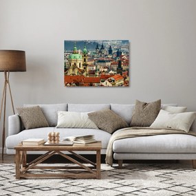 Obraz na szkle - Panorama Pragi (70x50 cm)