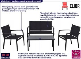 Czarny zestaw ogrodowy - Persea