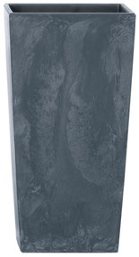 Donica ogrodowa z wkładem Urbi Square Beton Effect 40 x 40 x 75 cm antracytowy PROSPERPLAST