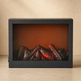 Kominek dekoracyjny LED, metalowy, 10 x 29 x 23 cm
