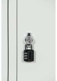 Szafka skrytkowa S1, 3 schowki, 1850 x 300 x 500 mm, zamek obrotowy, drzwi niebieskie