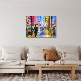 Obraz - Miasto w neonowym blasku (70x50 cm)