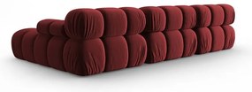 Czerwona aksamitna sofa 285 cm Bellis – Micadoni Home