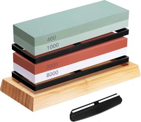 Kamień wodny, ostrzałka, osełka - zestaw do ostrzenia noży 400/1000 3000/8000