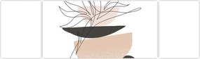Obraz - Line art flowers N⁰1 (170x50 cm)