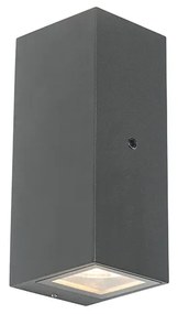 Zewnetrzna Kinkiet / Lampa scienna szary 2-punktowy IP44 z czujnikiem zmierzchu - Baleno Nowoczesny Oswietlenie zewnetrzne