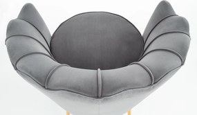 Tapicerowany fotel w stylu glamour Amorinito