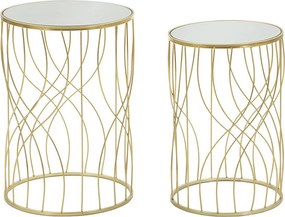 Zestaw Stolików Pomocniczych VKH545, Złoto, 38x38x55 cm, Kendra Home