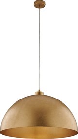 Lampa wisząca Marcus Ø50 cm, lakierowana na biało, dekor stare złoto, regulowany kabel, klasyczno-nowoczesny design, 1 światło