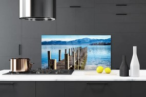 Szkło do Kuchni na Ścianę Most Nad Fiordem