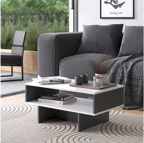 Stolik kawowy biały/antracyt 80x46.2x35.4 josef