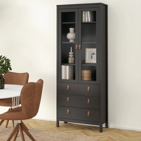 Dwudrzwiowa witryna w kolorze czarny mat Madrid